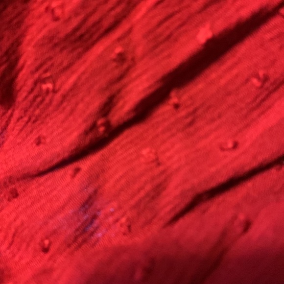 Anthropologie Skies Are Blue Red Floral Peasant Top - Picture 10 of 13